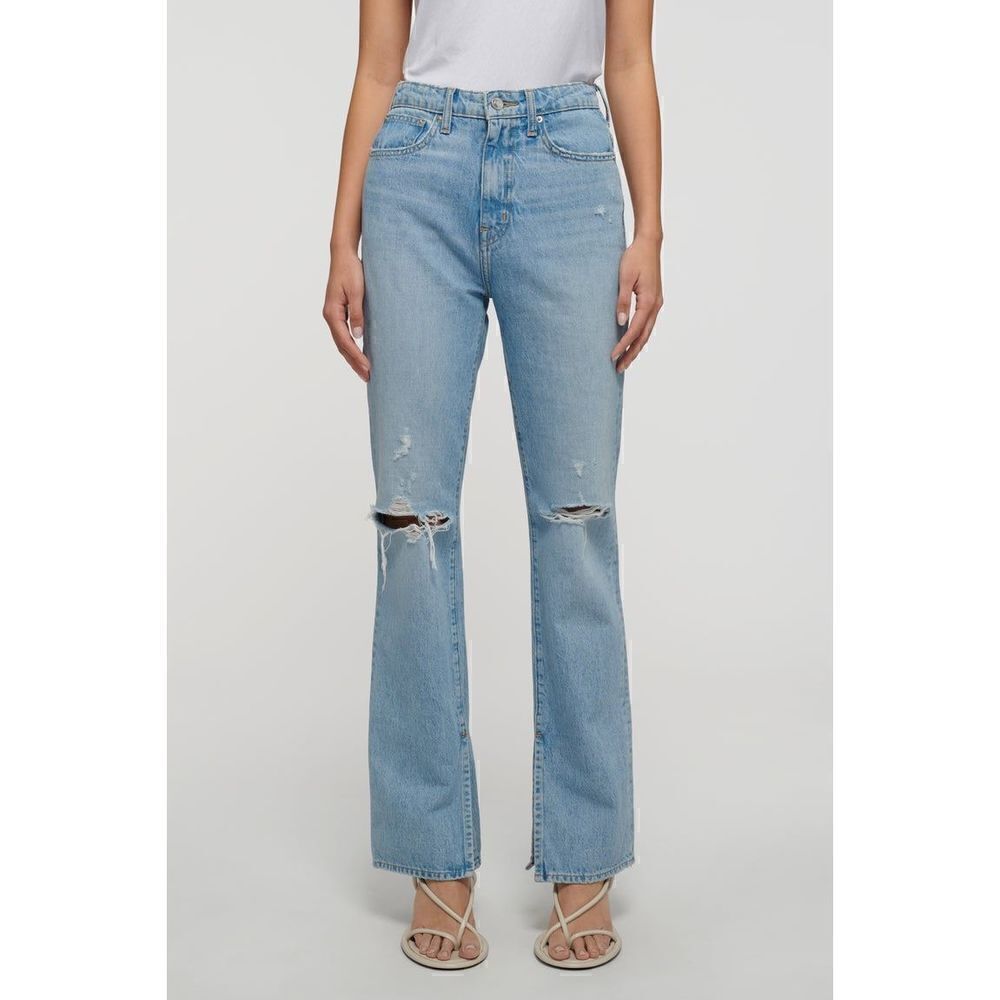 New Derek Lam 10 Crosby FRANKIE ULTRA HIGH RISE STRAIGHT LEG JEANS